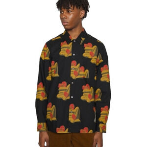 𝅺nwt Wood Wood David JM Street Fink Button Down Size Small